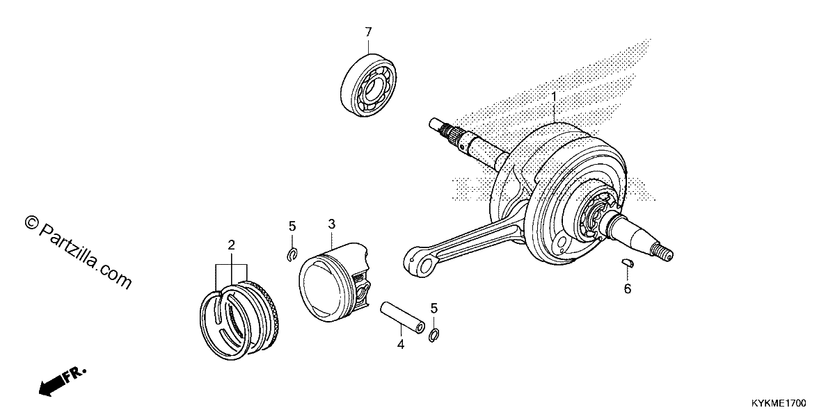 Diagrama de CRANKSHAFT PISTON