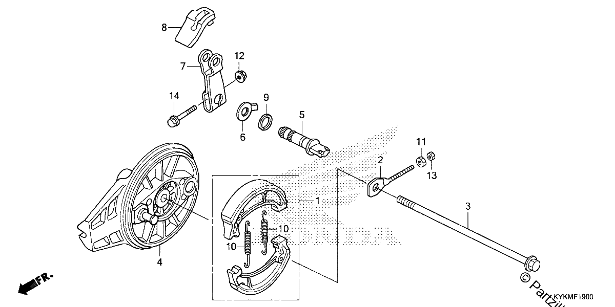 Diagrama de REAR BRAKE PANEL