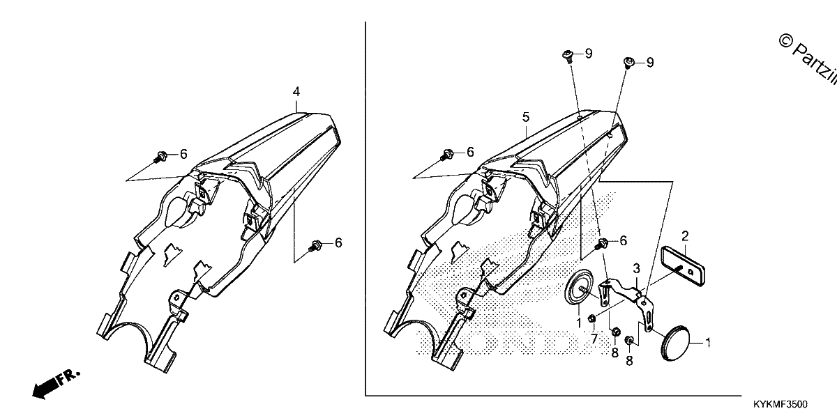 Diagrama de REAR FENDER