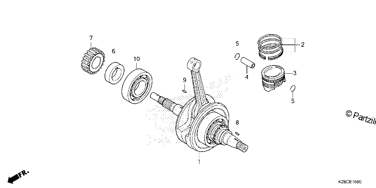Diagrama de CRANKSHAFT PISTON