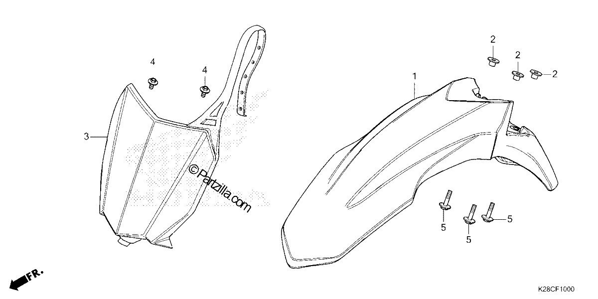 Diagrama de FRONT FENDER