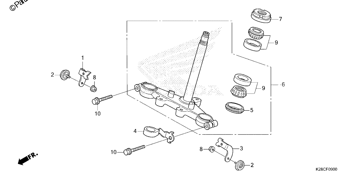 Diagrama de STEERING STEM