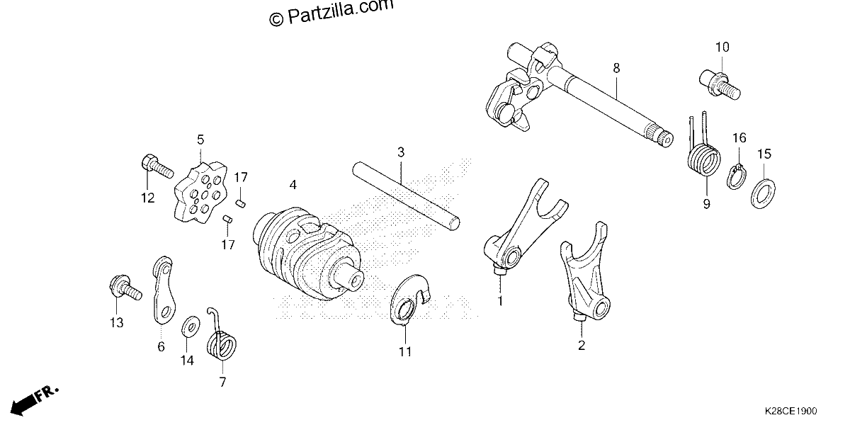 Diagrama de GEARSHIFT DRUM