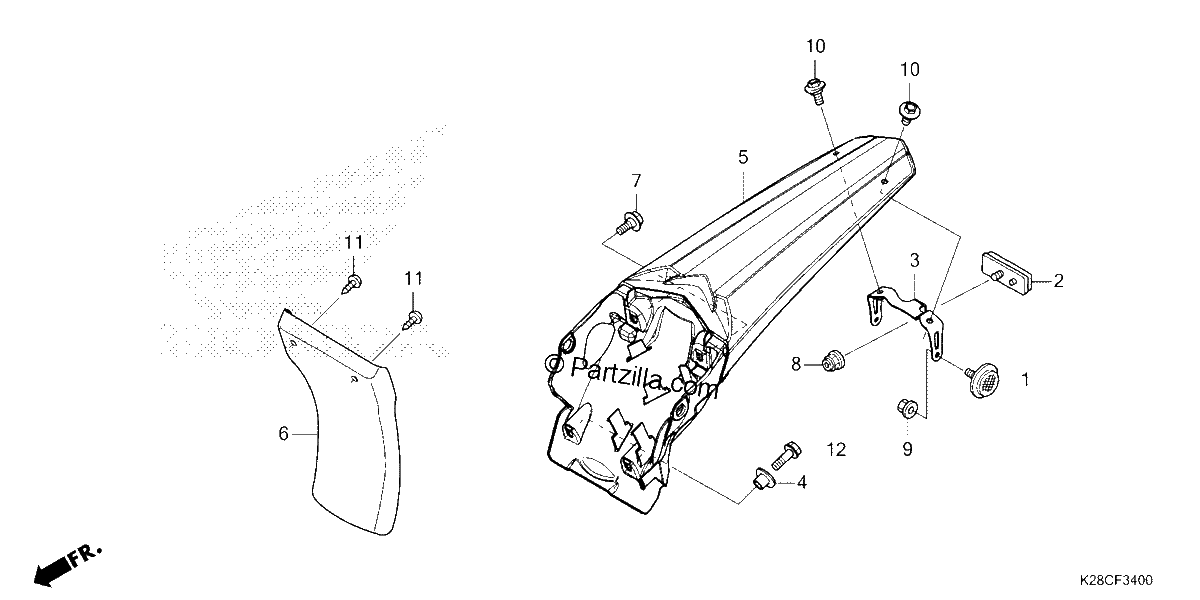 Diagrama de REAR FENDER