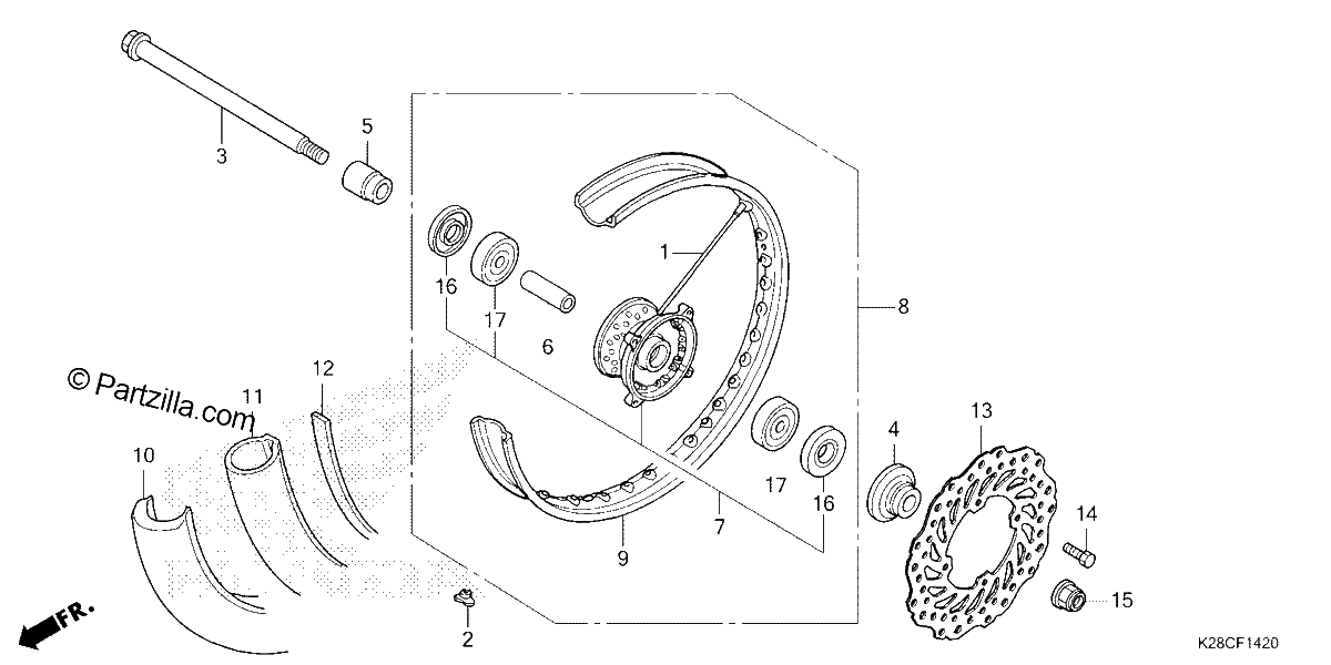 Diagrama de FRONT WHEEL
