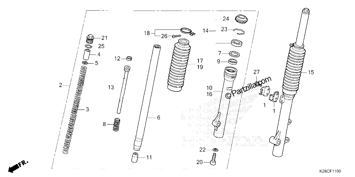 Diagrama de FRONT FORK