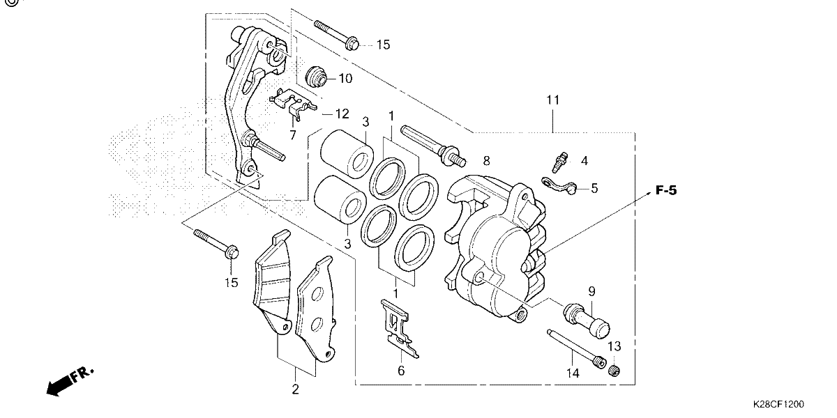 Diagrama de FRONT BRAKE CALIPER