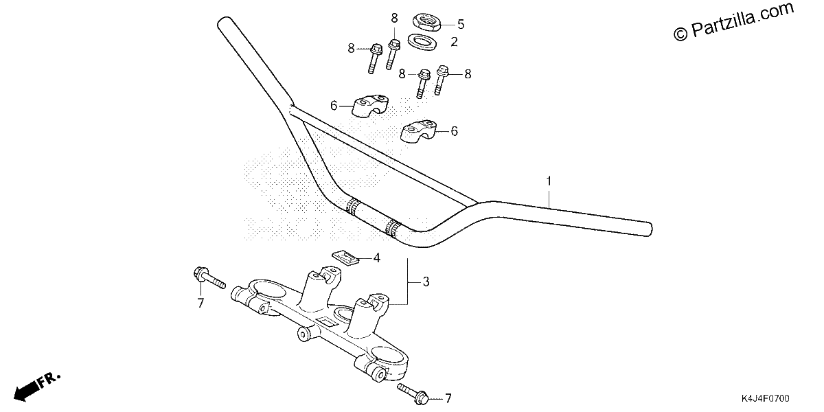 Diagrama de HANDLEBAR TOP BRIDGE
