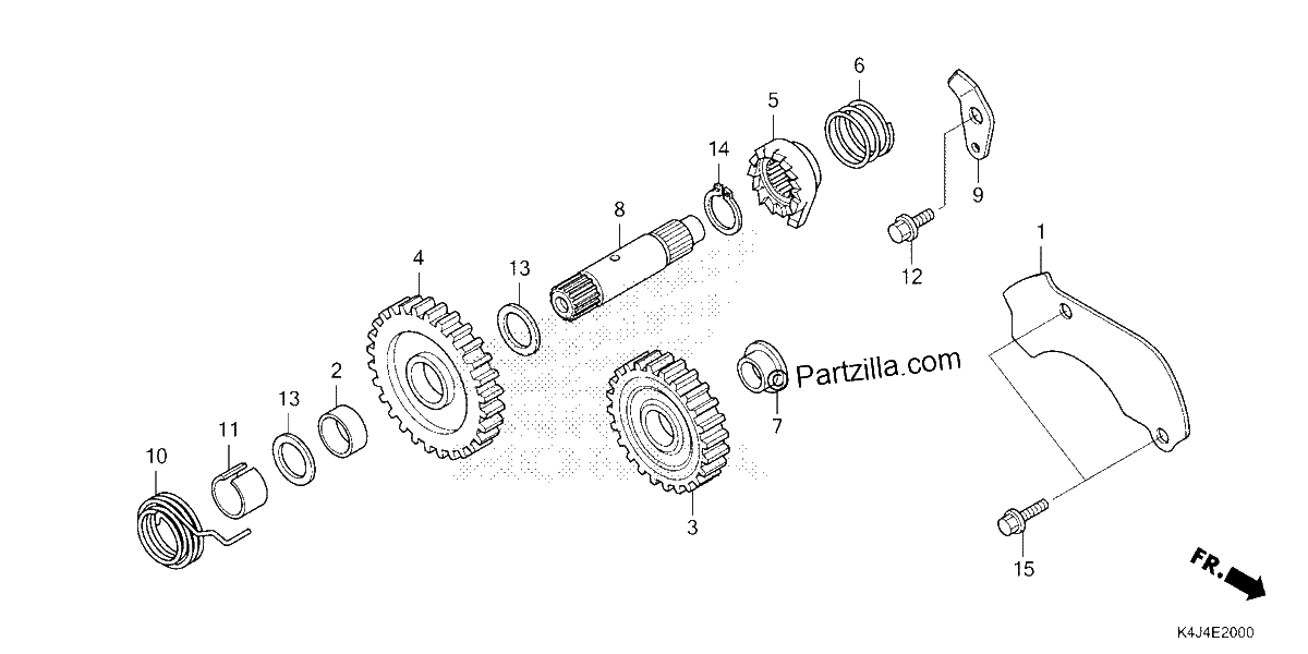 Diagrama de KICK STARTER SPINDLE