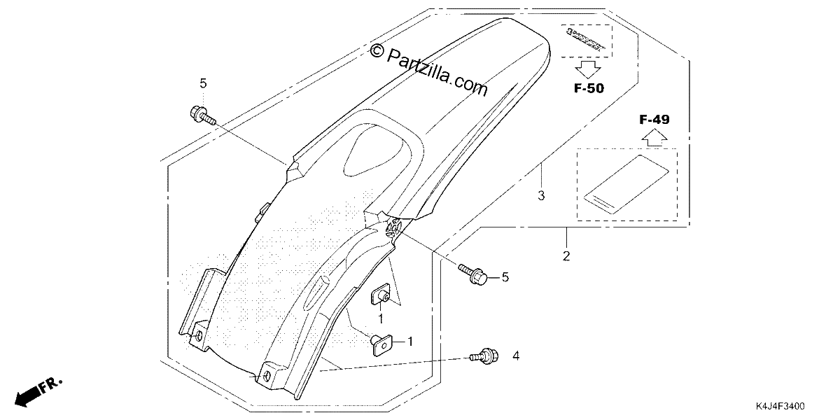 Diagrama de REAR FENDER