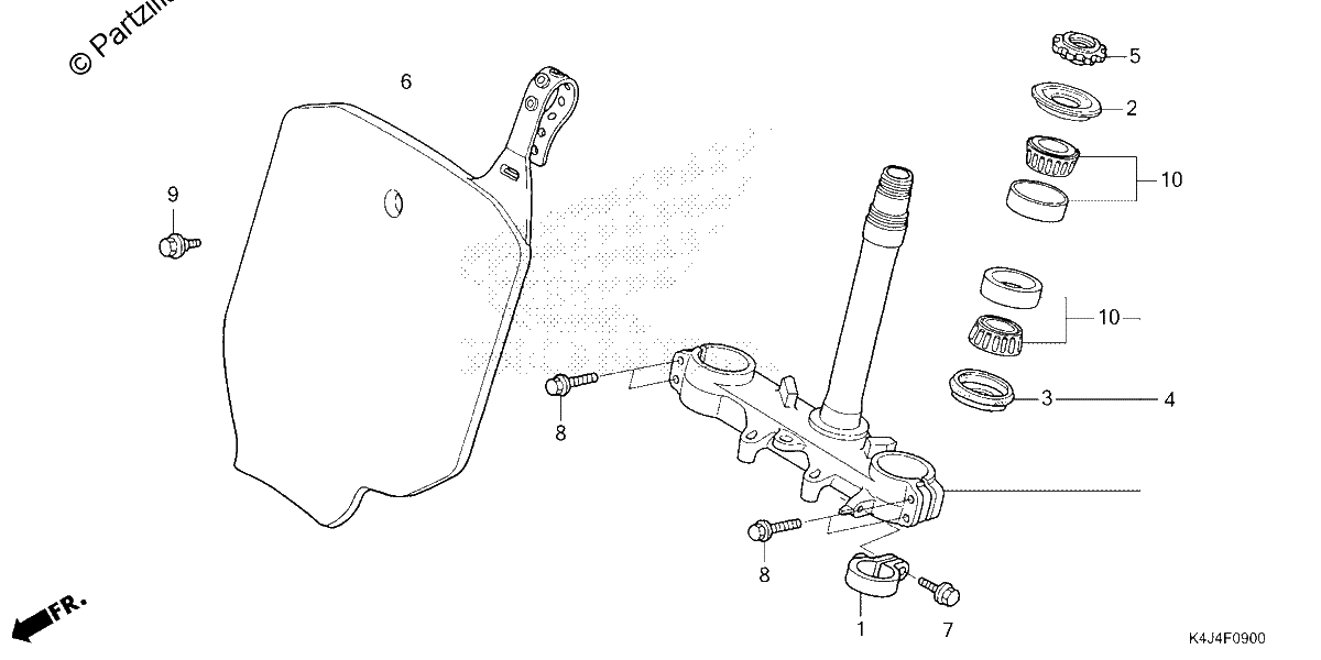 Diagrama de STEERING STEM
