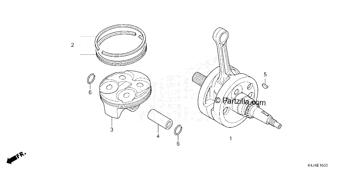 Diagrama de CRANKSHAFT PISTON