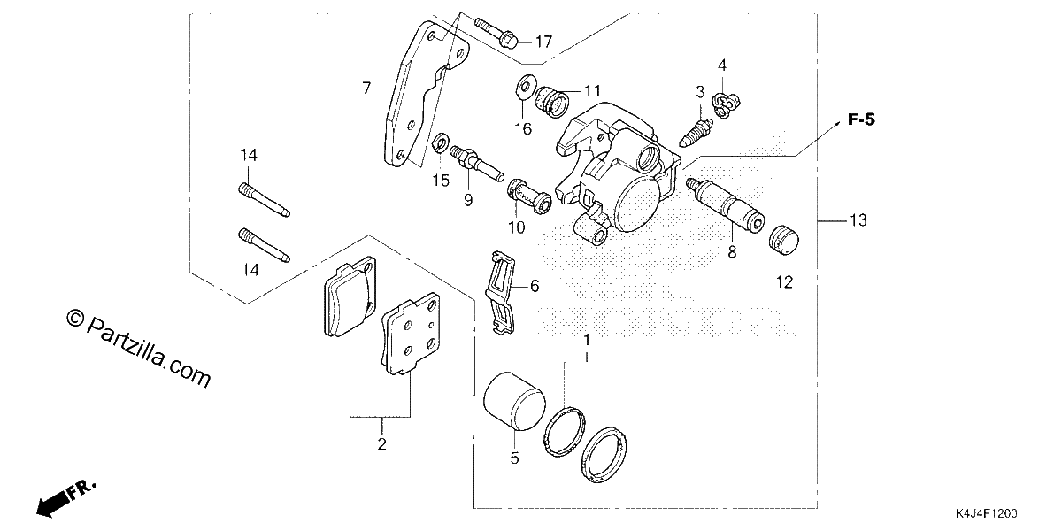 Diagrama de FRONT BRAKE CALIPER
