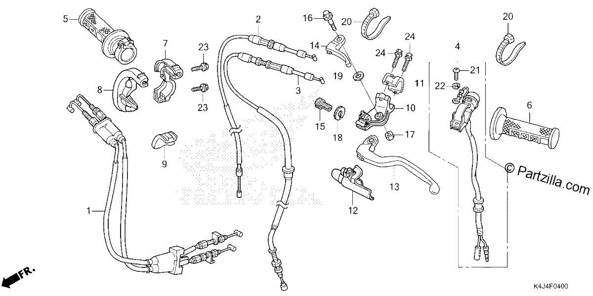 Diagrama de HANDLE LEVER SWITCH CABLE