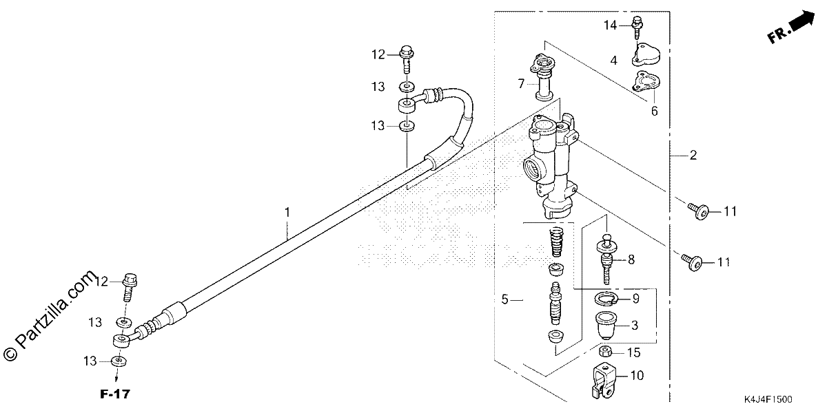Diagrama de REAR BRAKE MASTER CYLINDER