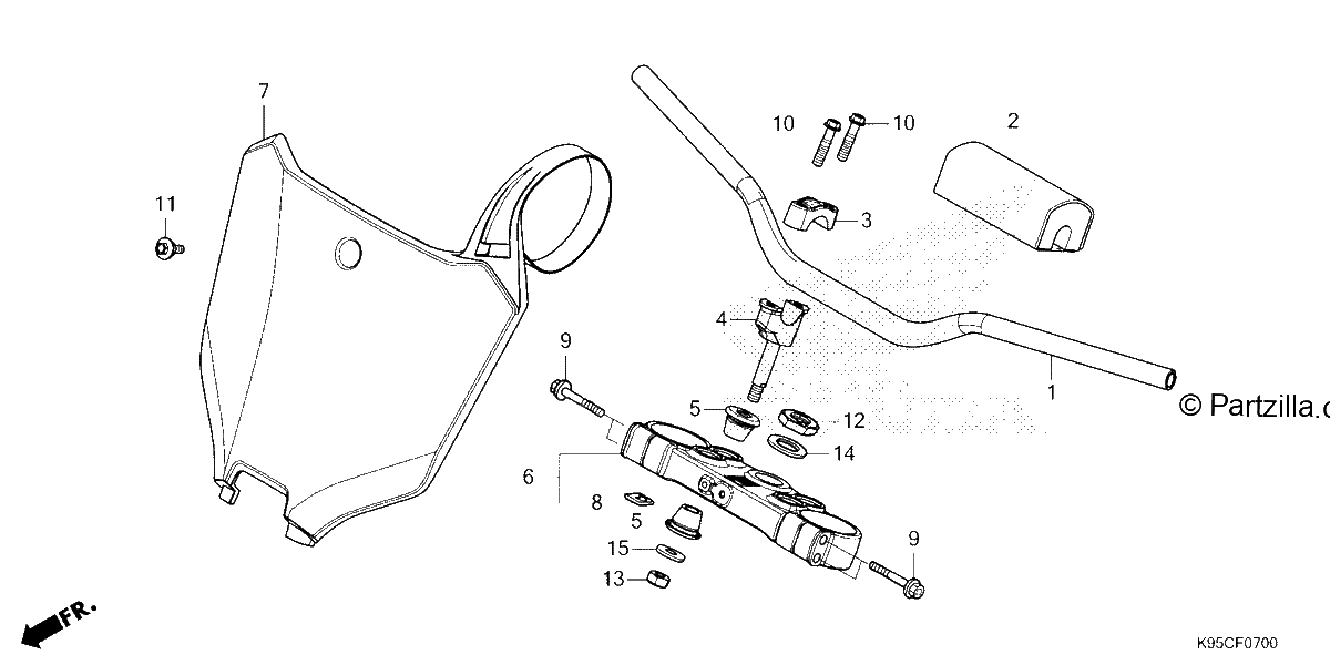 Diagrama de HANDLEBAR TOP BRIDGE