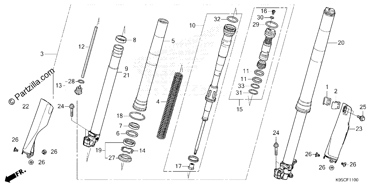 Diagrama de FRONT FORK