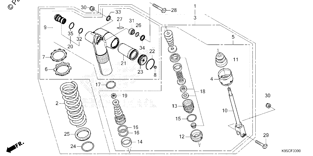 Diagrama de REAR SHOCK ABSORBER