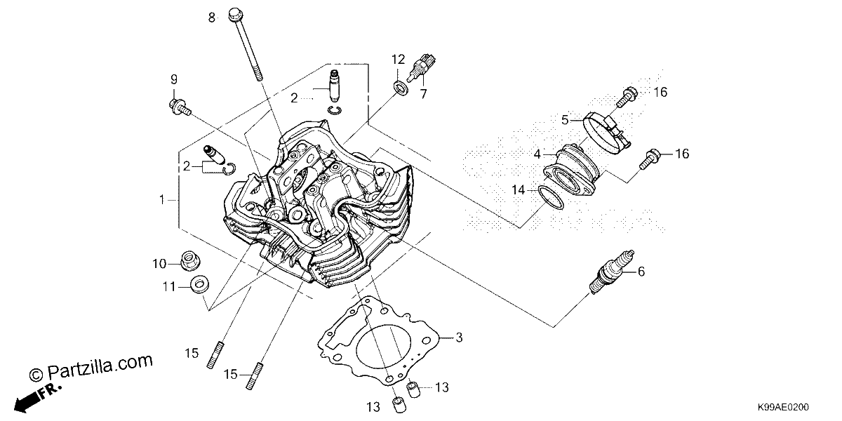 Diagrama de CYLINDER HEAD