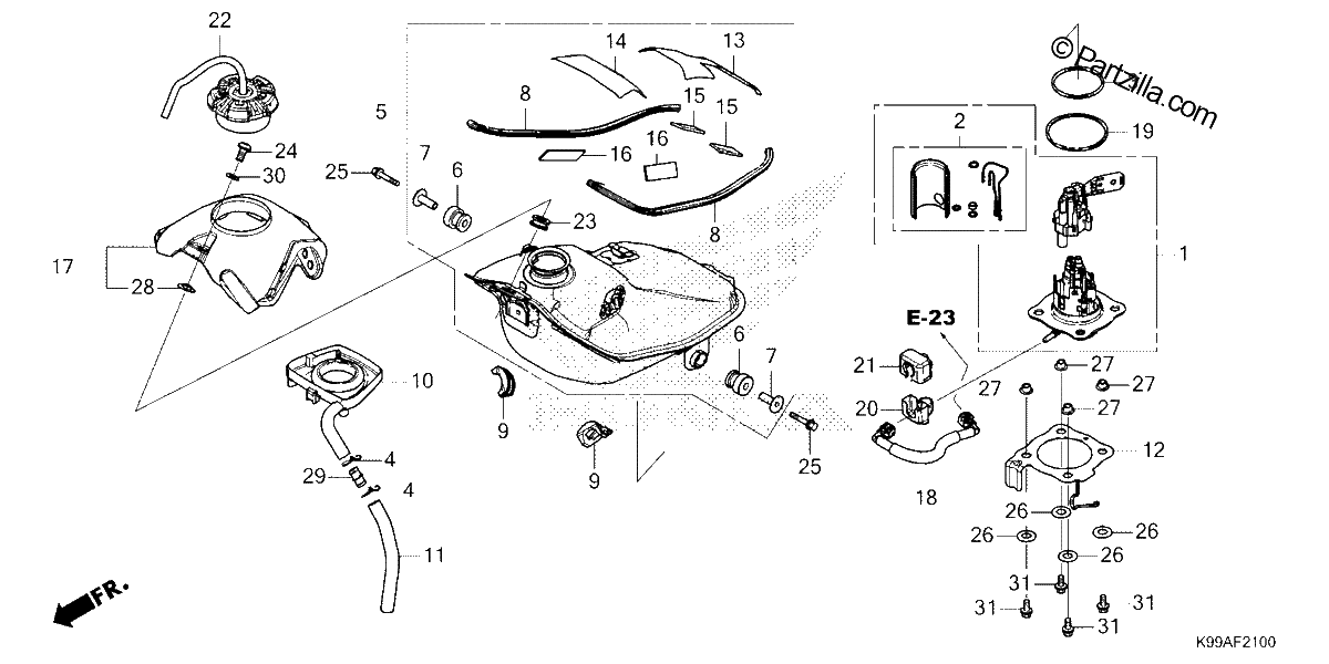 Diagrama de FUEL TANK