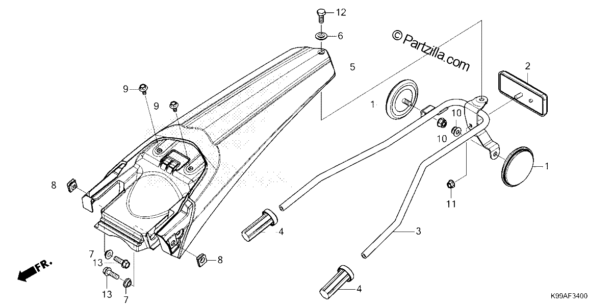 Diagrama de REAR FENDER