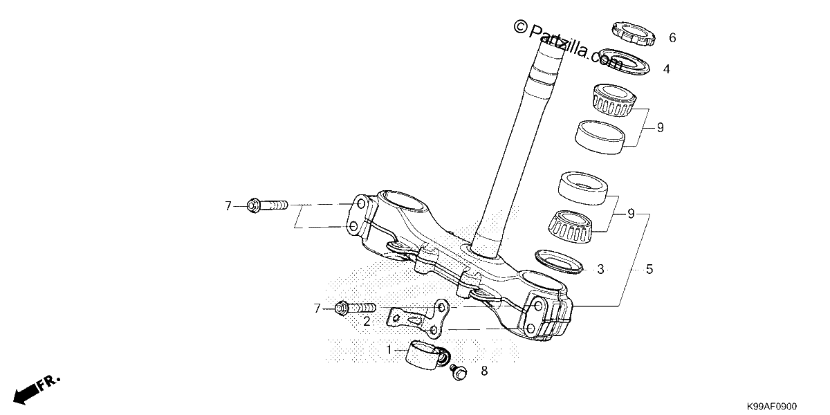 Diagrama de STEERING STEM