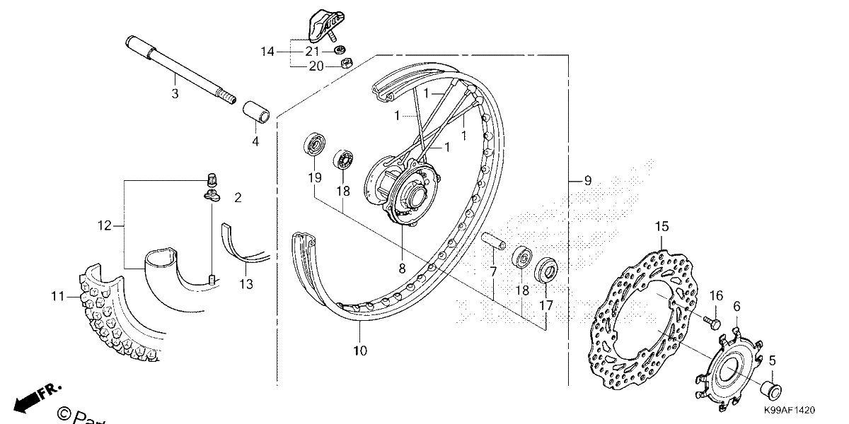 Diagrama de FRONT WHEEL