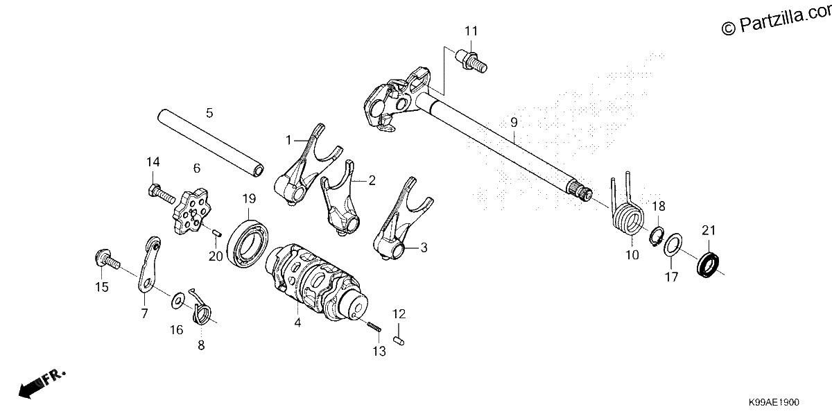 Diagrama de GEARSHIFT DRUM