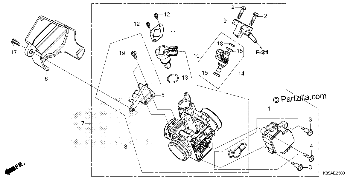 Diagrama de THROTTLE BODY