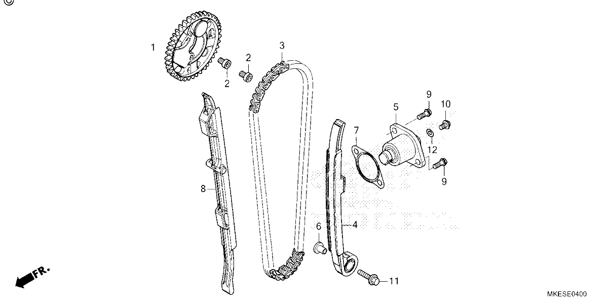 Diagrama de CAM CHAIN TENSIONER