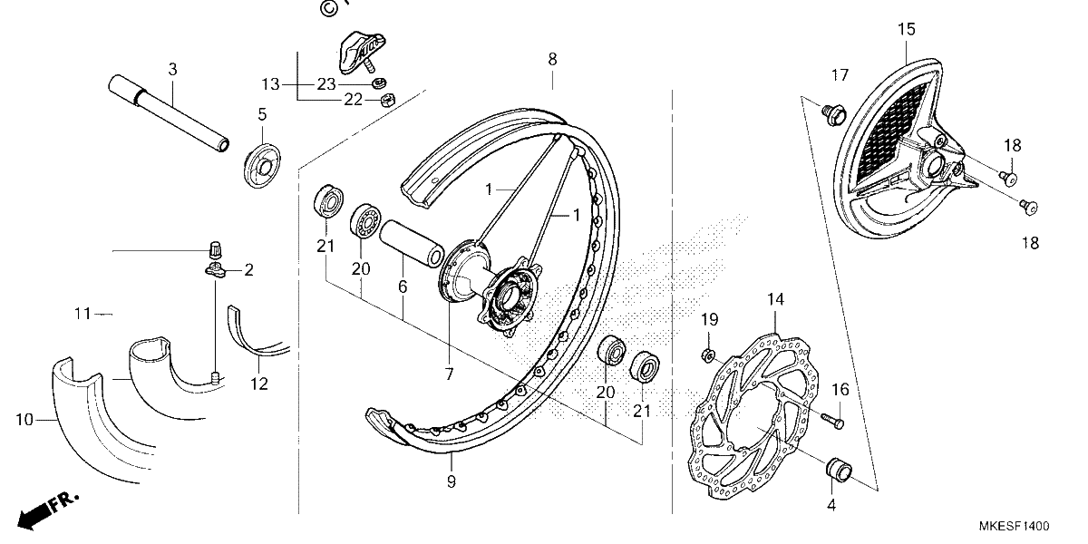 Diagrama de FRONT WHEEL
