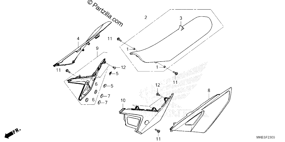 Diagrama de SEAT SIDE COVER