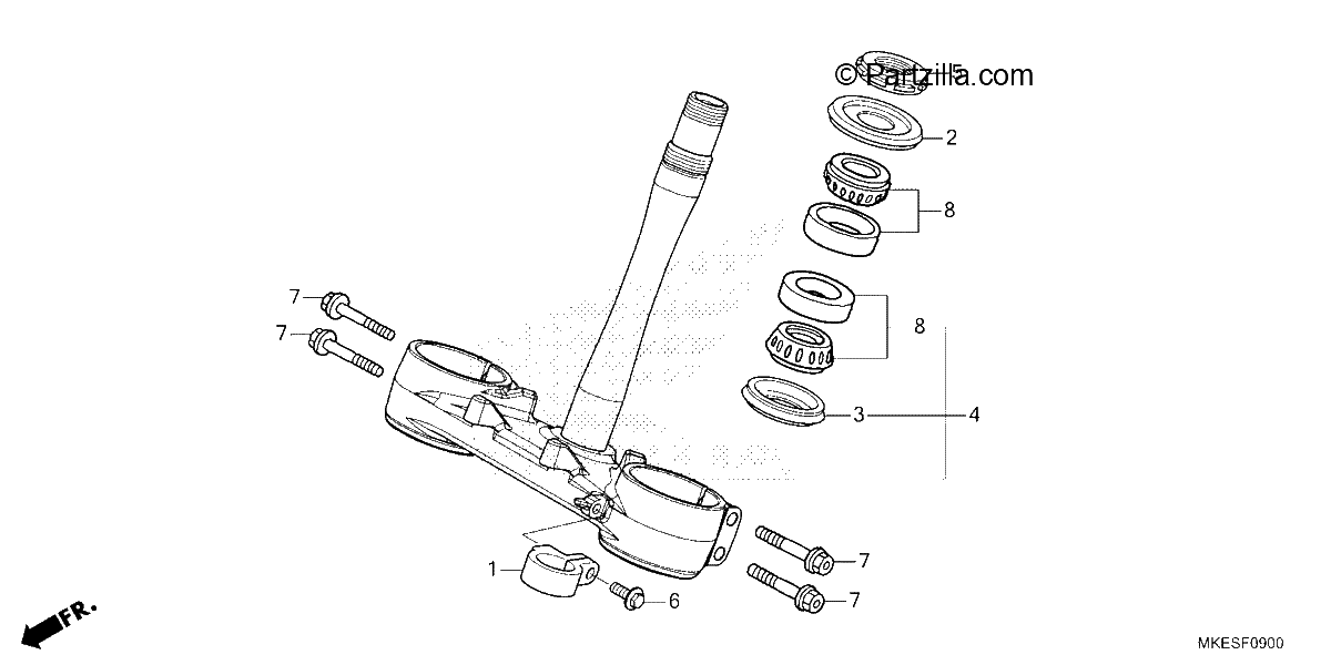 Diagrama de STEERING STEM