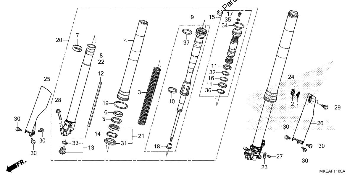 Diagrama de FRONT FORK