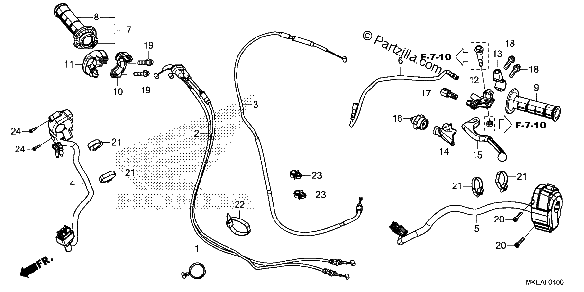 Diagrama de HANDLE LEVER SWITCH CABLE