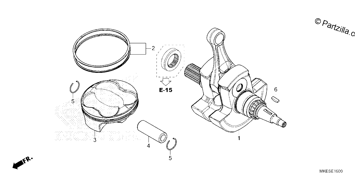 Diagrama de CRANKSHAFT PISTON
