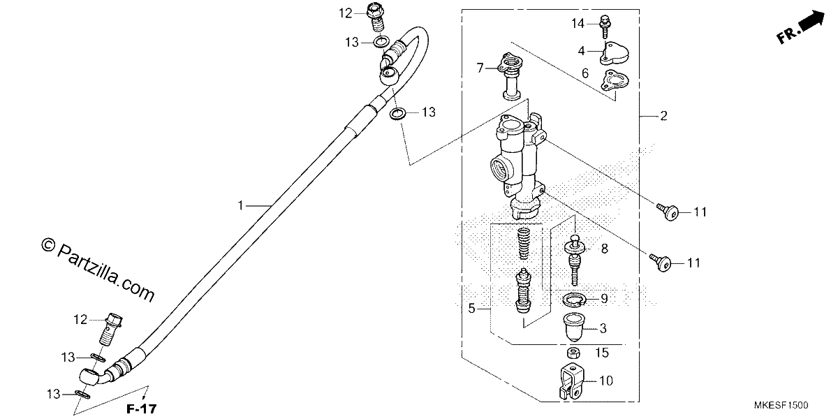 Diagrama de REAR BRAKE MASTER CYLINDER