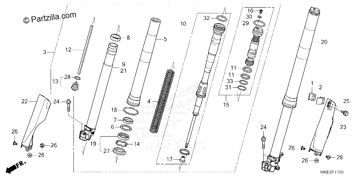 Diagrama de FRONT FORK