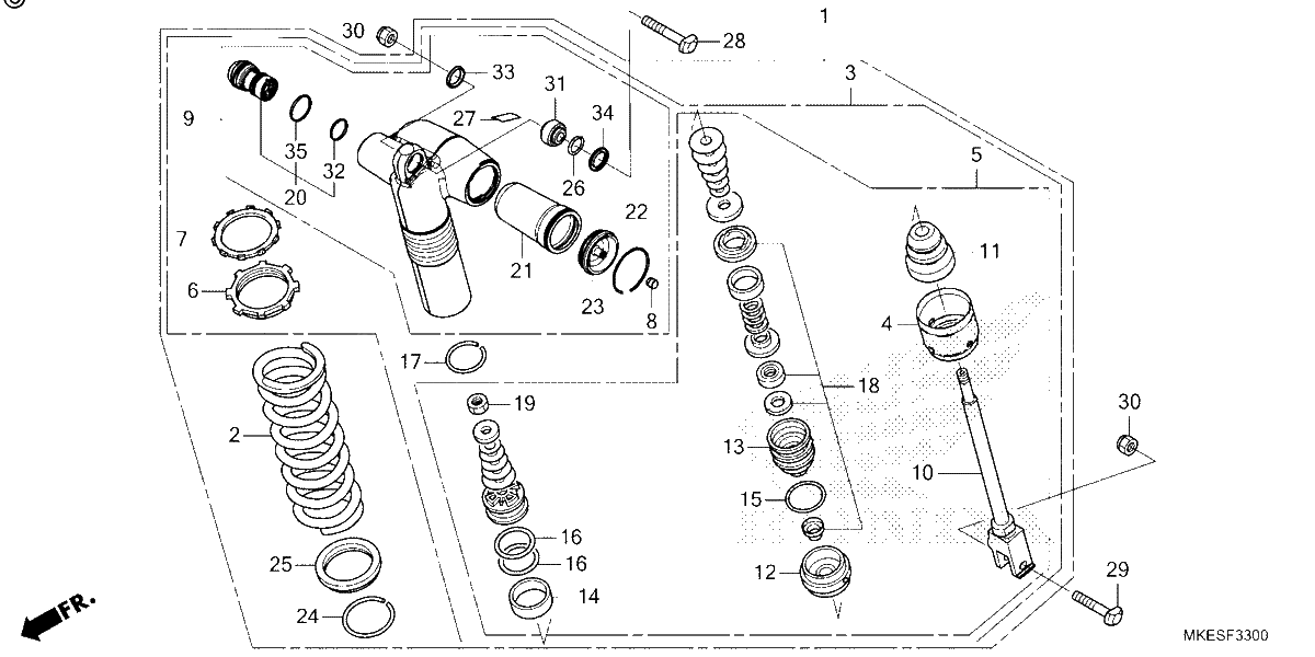 Diagrama de REAR SHOCK ABSORBER