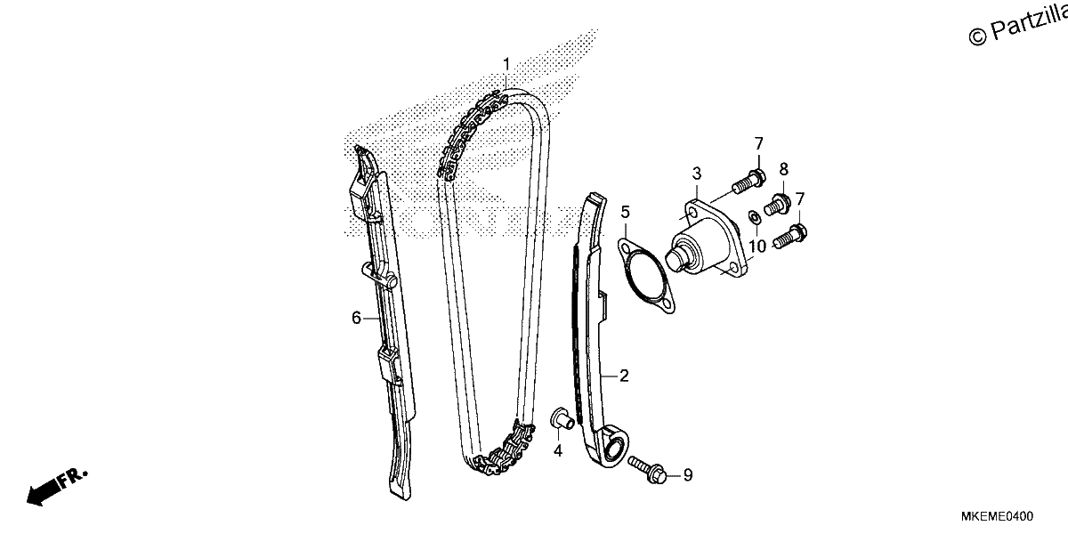 Diagrama de CAM CHAIN TENSIONER