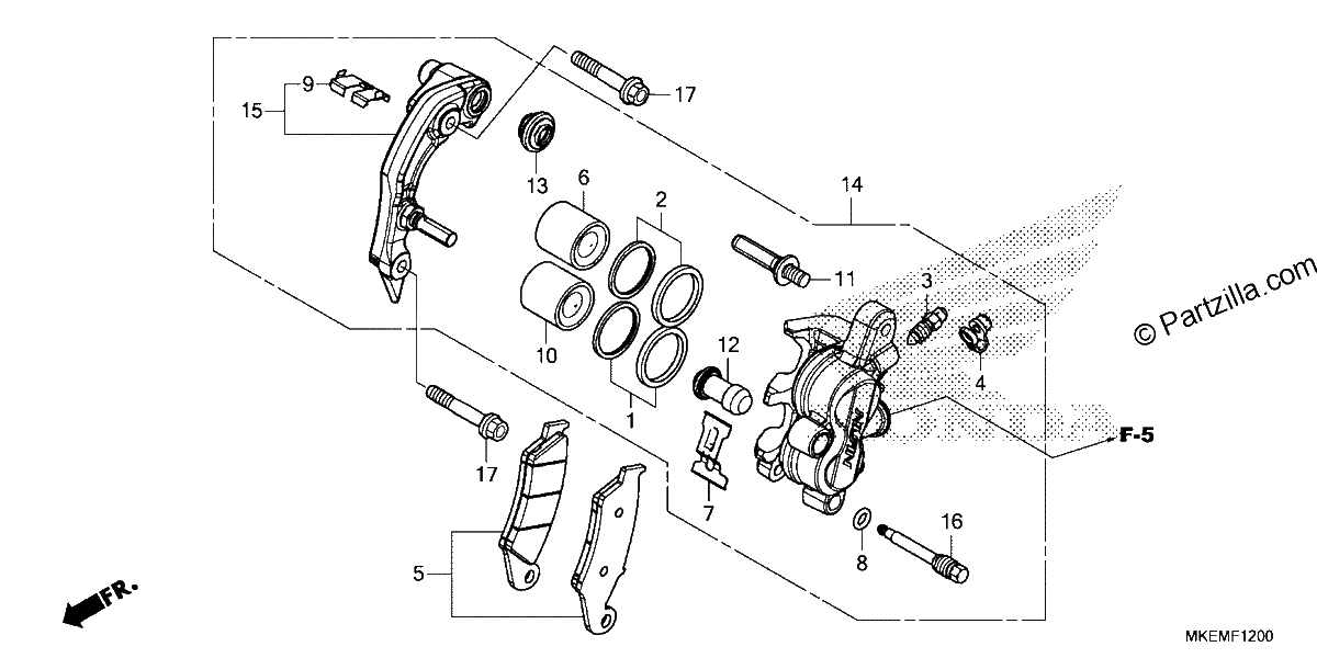 Diagrama de FRONT BRAKE CALIPER