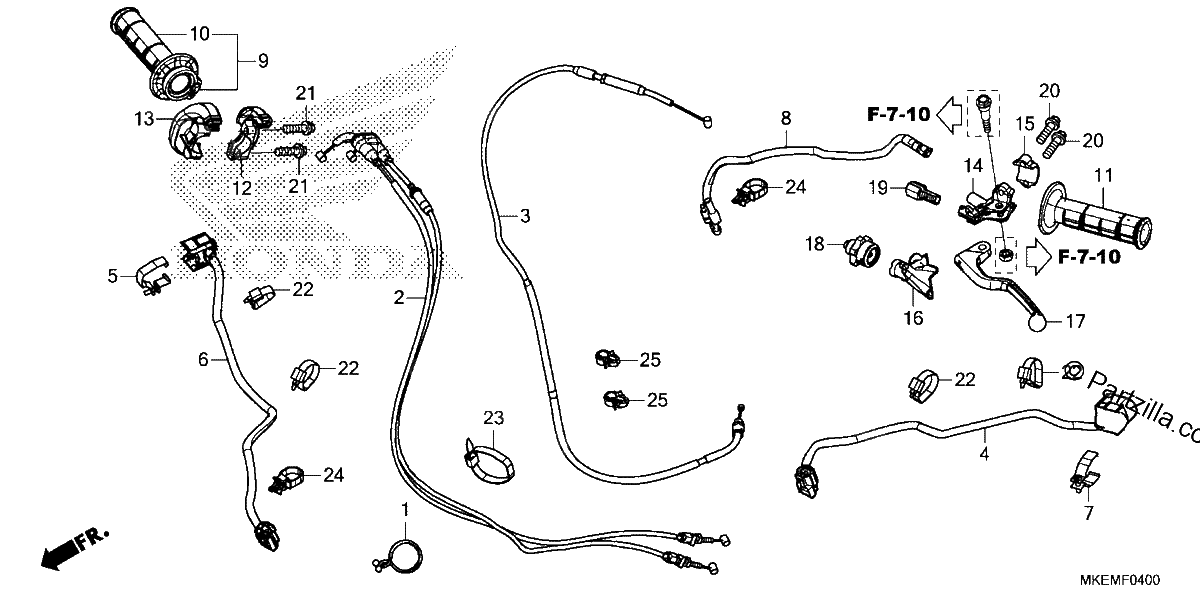 Diagrama de HANDLE LEVER SWITCH CABLE