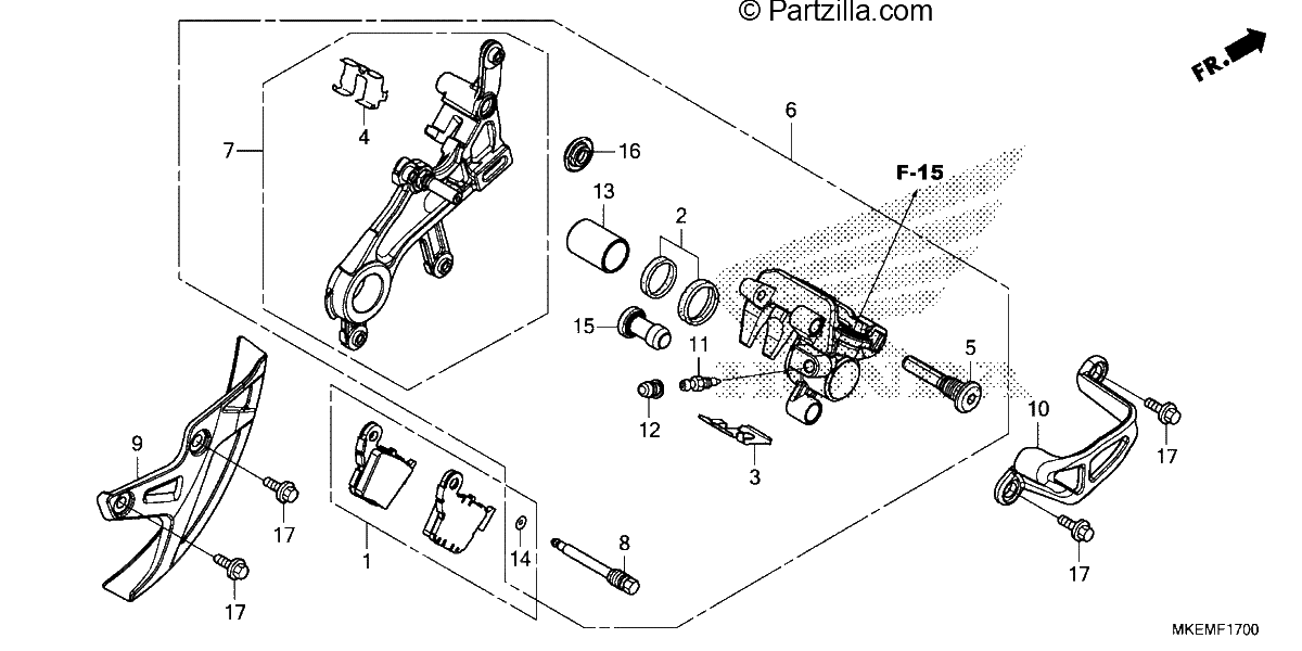 Diagrama de REAR BRAKE CALIPER