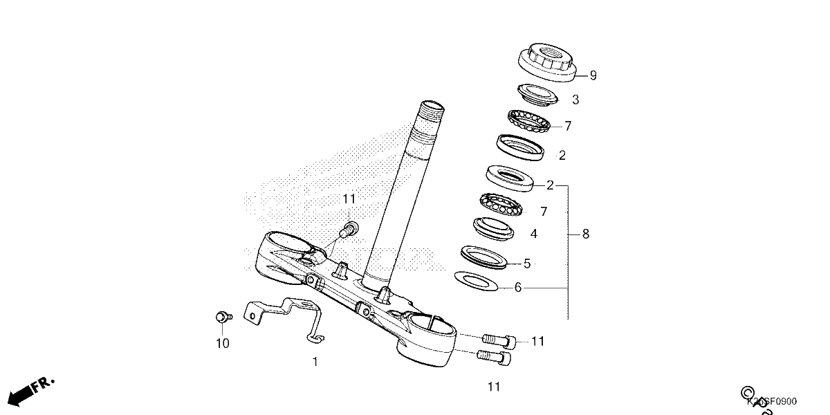 Diagrama de STEERING STEM