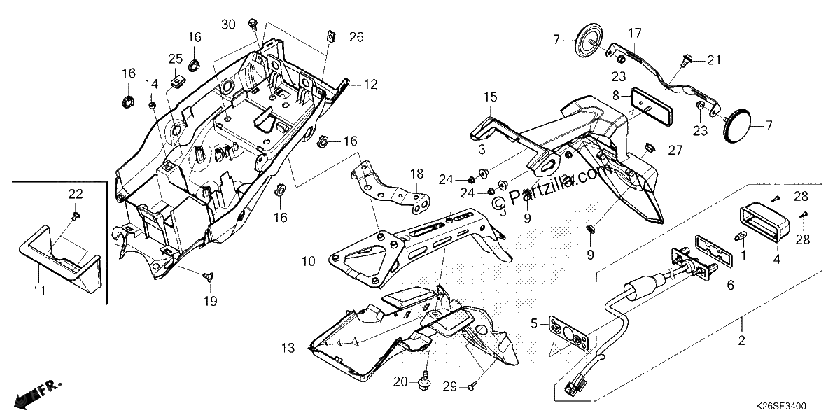 Diagrama de REAR FENDER