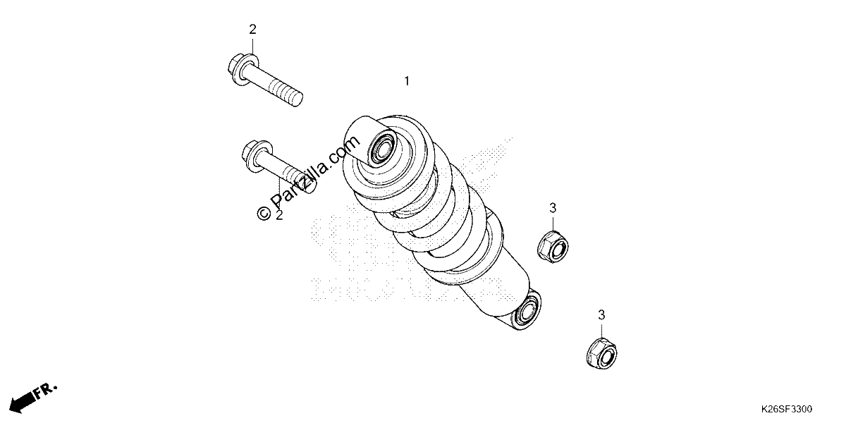 Diagrama de REAR SHOCK ABSORBER