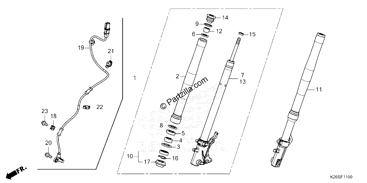 Diagrama de FRONT FORK