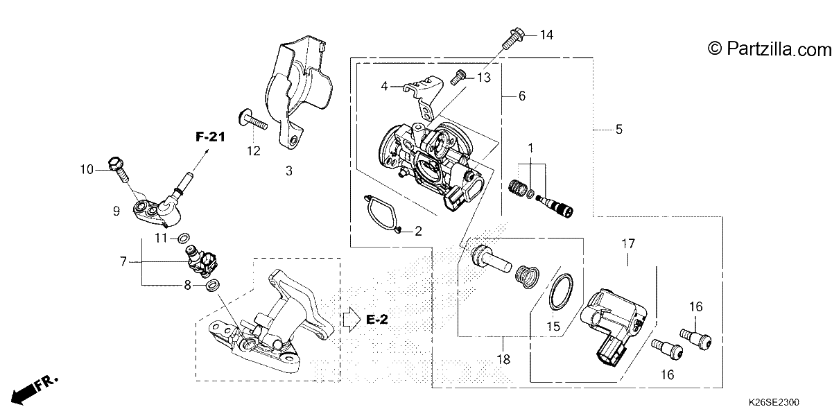 Diagrama de THROTTLE BODY