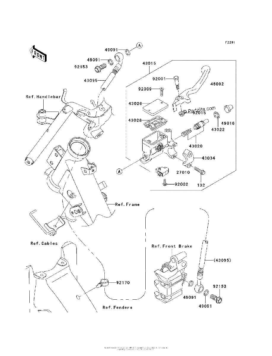 Diagrama de FRONT MASTER CYLINDER