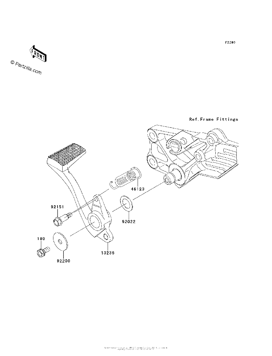 Diagrama de BRAKE PEDAL TORQUE LINK